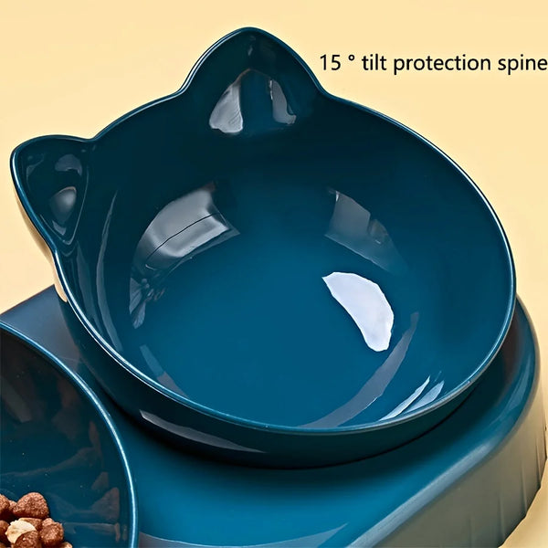 Tilted Cat Bowl Set