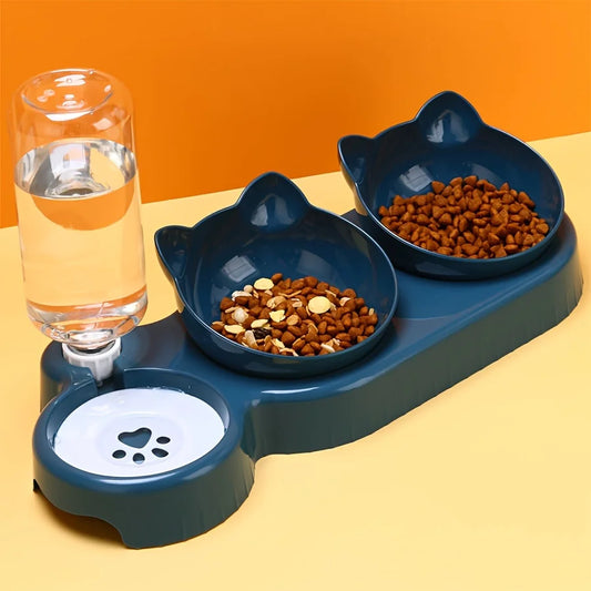 Tilted Cat Bowl Set